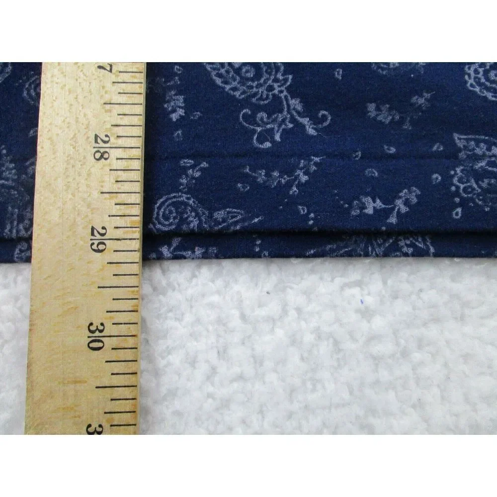 Ralph Lauren Polo Shirt Mens L Classic Fit Blue‎ Paisley AOP Short Sleeve Golf